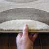 Caldwell Cream Thick Wave Abstract Patterned Modern Rug - 3