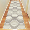 Caldwell Cream Thick Wave Abstract Patterned Modern Rug Runner