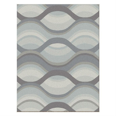 Caldwell Grey Thick Wave Abstract Patterned Modern Rug - 1