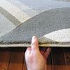 Caldwell Grey Thick Wave Abstract Patterned Modern Rug - 6