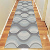 Caldwell Grey Thick Wave Abstract Patterned Modern Rug Runner