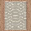 Caldwell Beige Thin Wave Abstract Patterned Modern Rug - 4