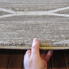 Caldwell Beige Thin Wave Abstract Patterned Modern Rug - 6