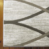 Caldwell Cream Thin Wave Abstract Patterned Modern Rug - 2