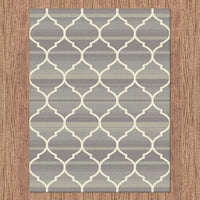 Caldwell Lattice Beige Trellis Patterned Modern Rug - 6
