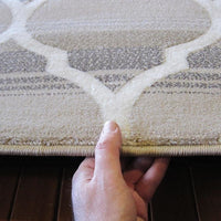 Caldwell Lattice Beige Trellis Patterned Modern Rug - 3