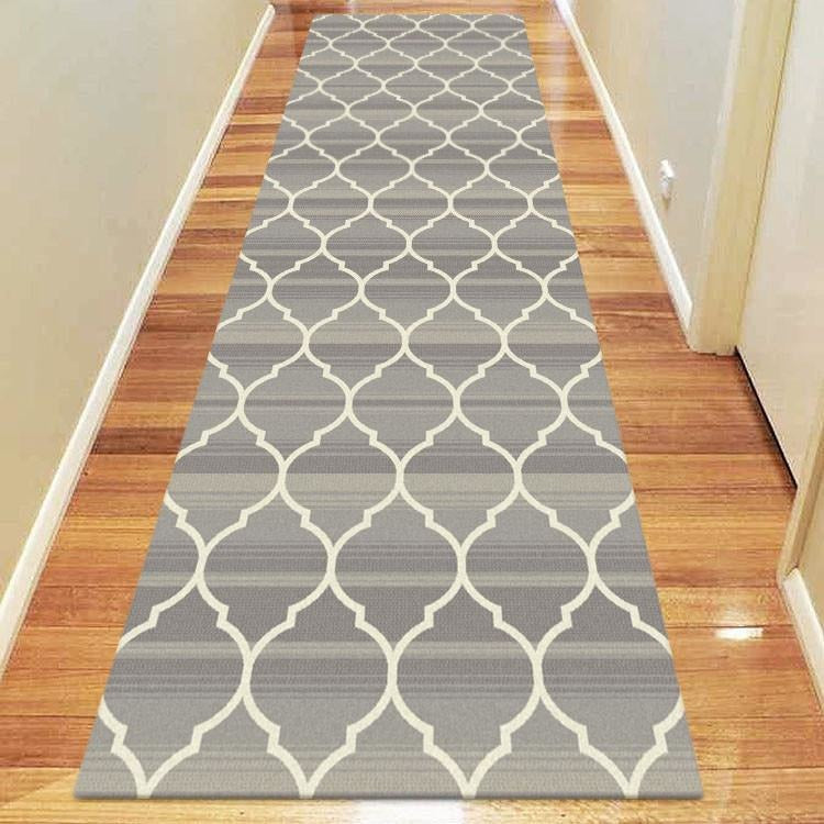 Caldwell Lattice Beige Trellis Patterned Modern Rug Runner