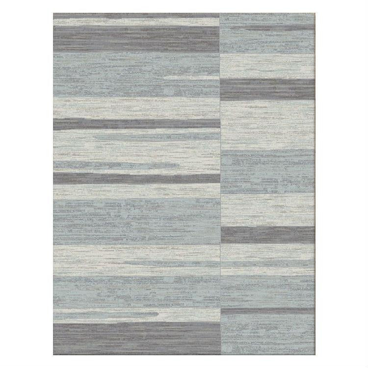 Caldwell Grey White Abstract Patterned Modern Rug - 1