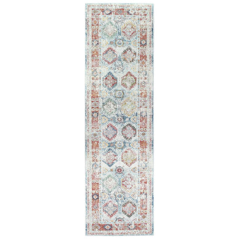 Hathor 3305 Grey Multi Colour Transitional Runner Rug - Rugs Of Beauty - 1
