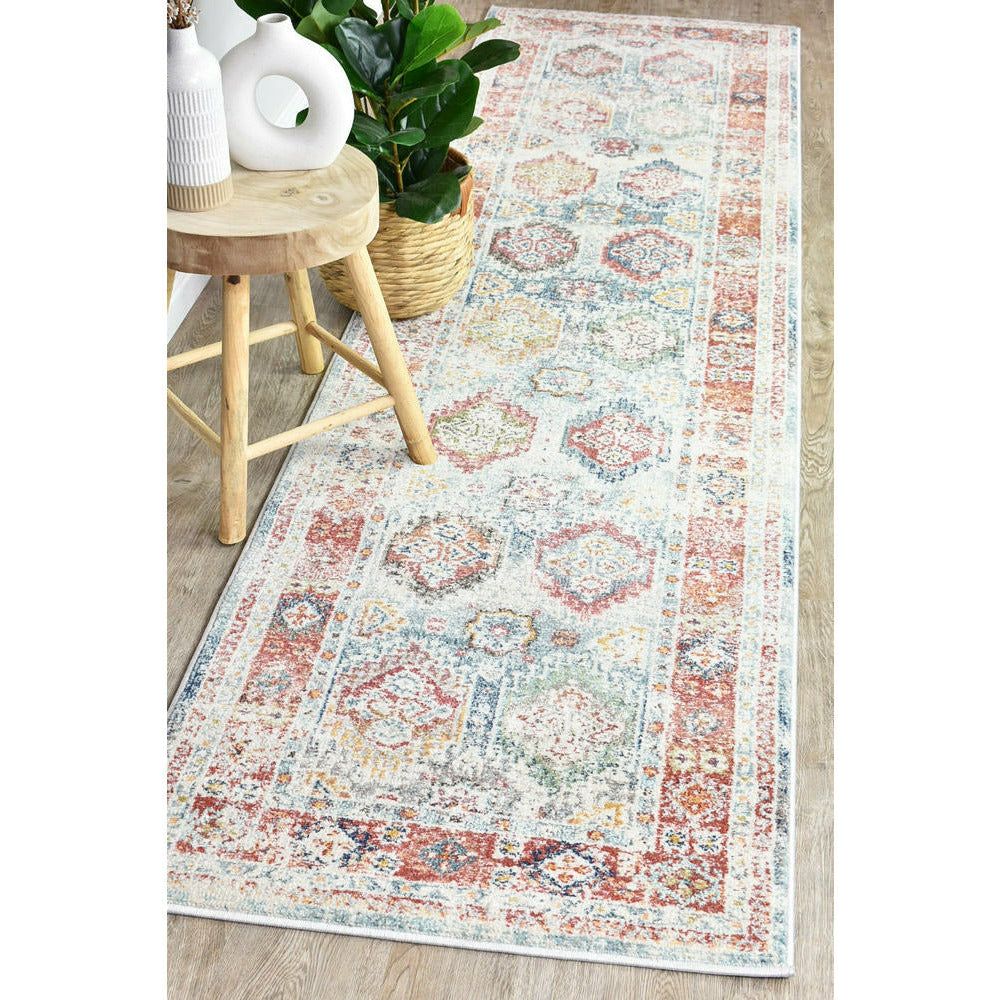 Hathor 3305 Grey Multi Colour Transitional Runner Rug - Rugs Of Beauty - 2