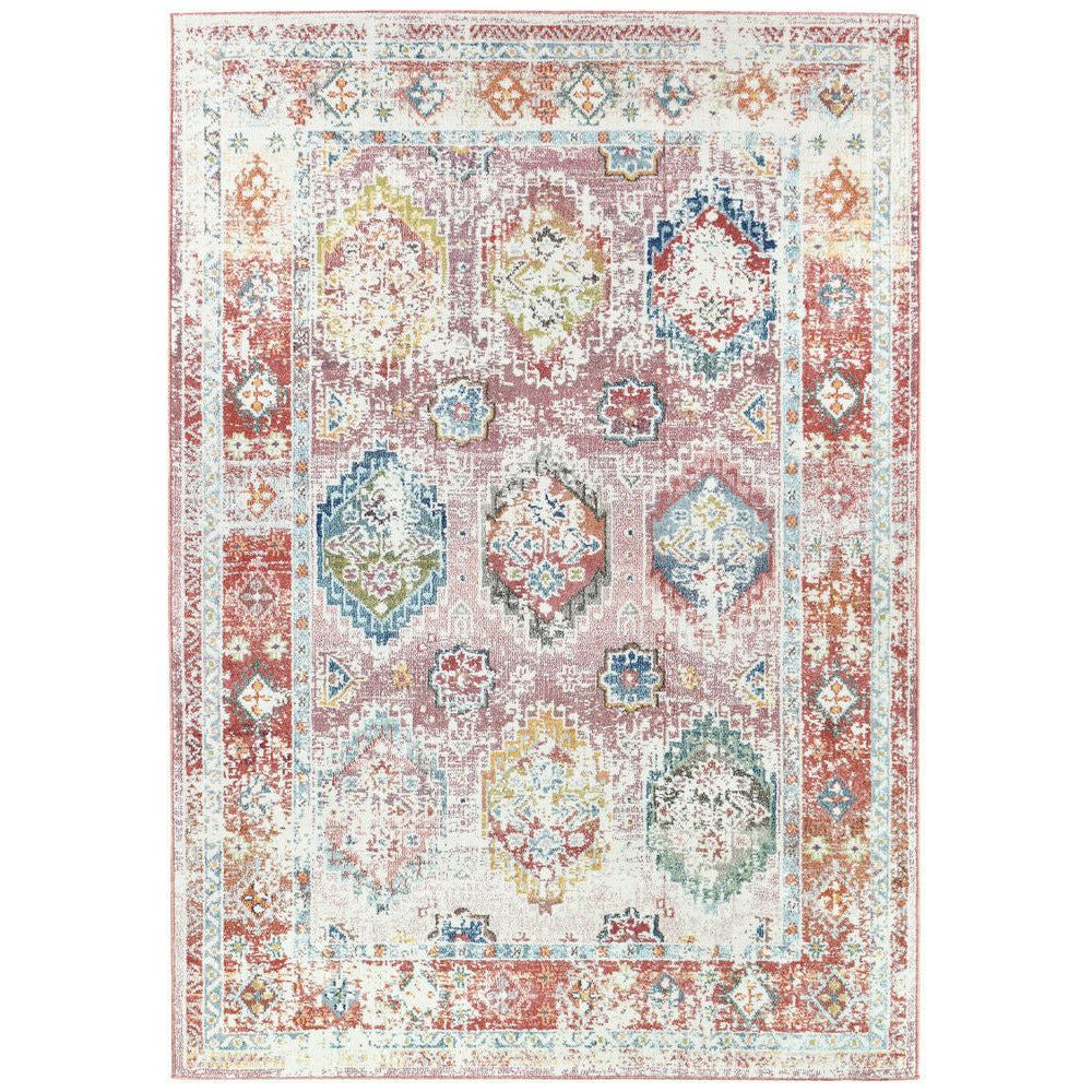 Hathor 3305 Rose Multi Colour Transitional Rug - Rugs Of Beauty - 1