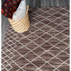 Manchester 3451 Chocolate Brown Cross Patterned Wool Rug - Rugs Of Beauty - 2