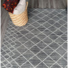 Manchester 3451 Dark Grey Cross Patterned Wool Rug - Rugs Of Beauty - 2