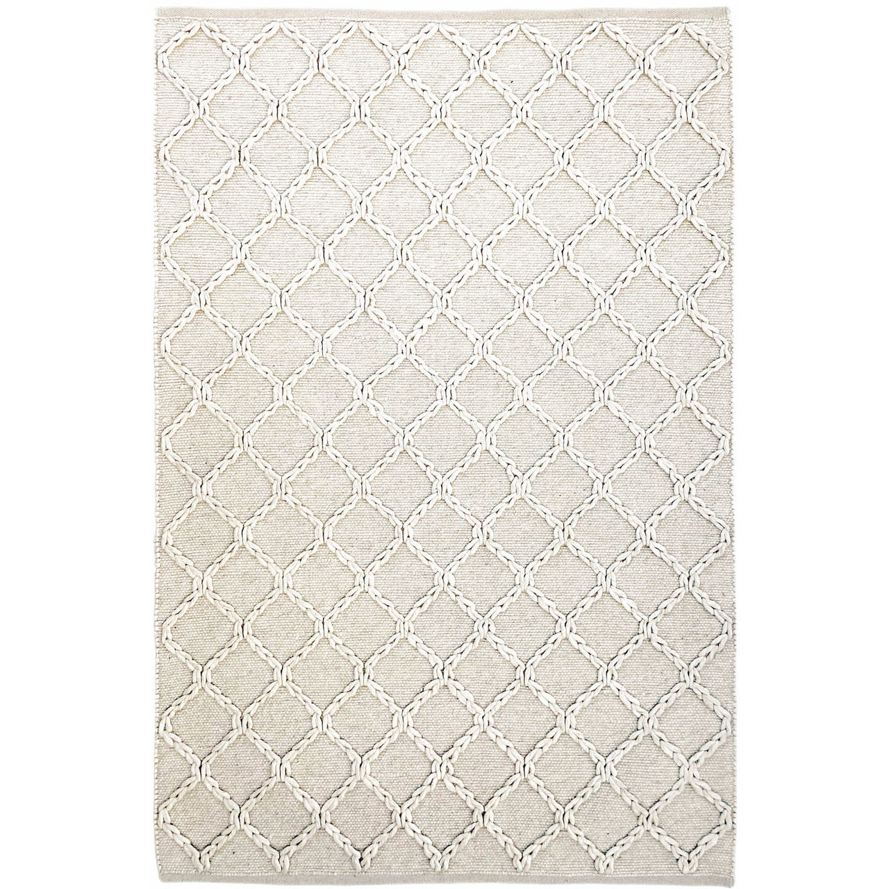 Agartha 2201 Wool Polyester Cream Trellis Rug - Rugs Of Beauty - 1