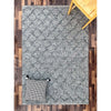 Agartha 2201 Wool Polyester Grey Trellis Rug - Rugs Of Beauty - 2