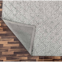 Agartha 2201 Wool Polyester Light Grey Trellis Rug - Rugs Of Beauty - 3