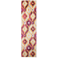 Lima Purple Gold White Abstract Geometric Patterned Modern Rug - Rugs Of Beauty - Runner