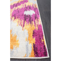 Lima Purple Gold White Abstract Geometric Patterned Modern Rug - Rugs Of Beauty - 8