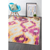 Lima Purple Gold White Abstract Geometric Patterned Modern Rug - Rugs Of Beauty - 2