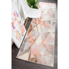 Lima Blush Pastel Abstract Geometric Patterned Modern Runner Rug - Rugs Of Beauty - 2