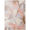 Lima Blush Pastel Abstract Geometric Patterned Modern Rug - Rugs Of Beauty - 1