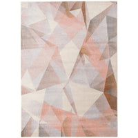 Lima Blush Pastel Abstract Geometric Patterned Modern Rug - Rugs Of Beauty - 1