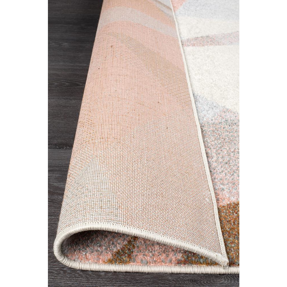Lima Blush Pastel Abstract Geometric Patterned Modern Runner Rug - Rugs Of Beauty - 11
