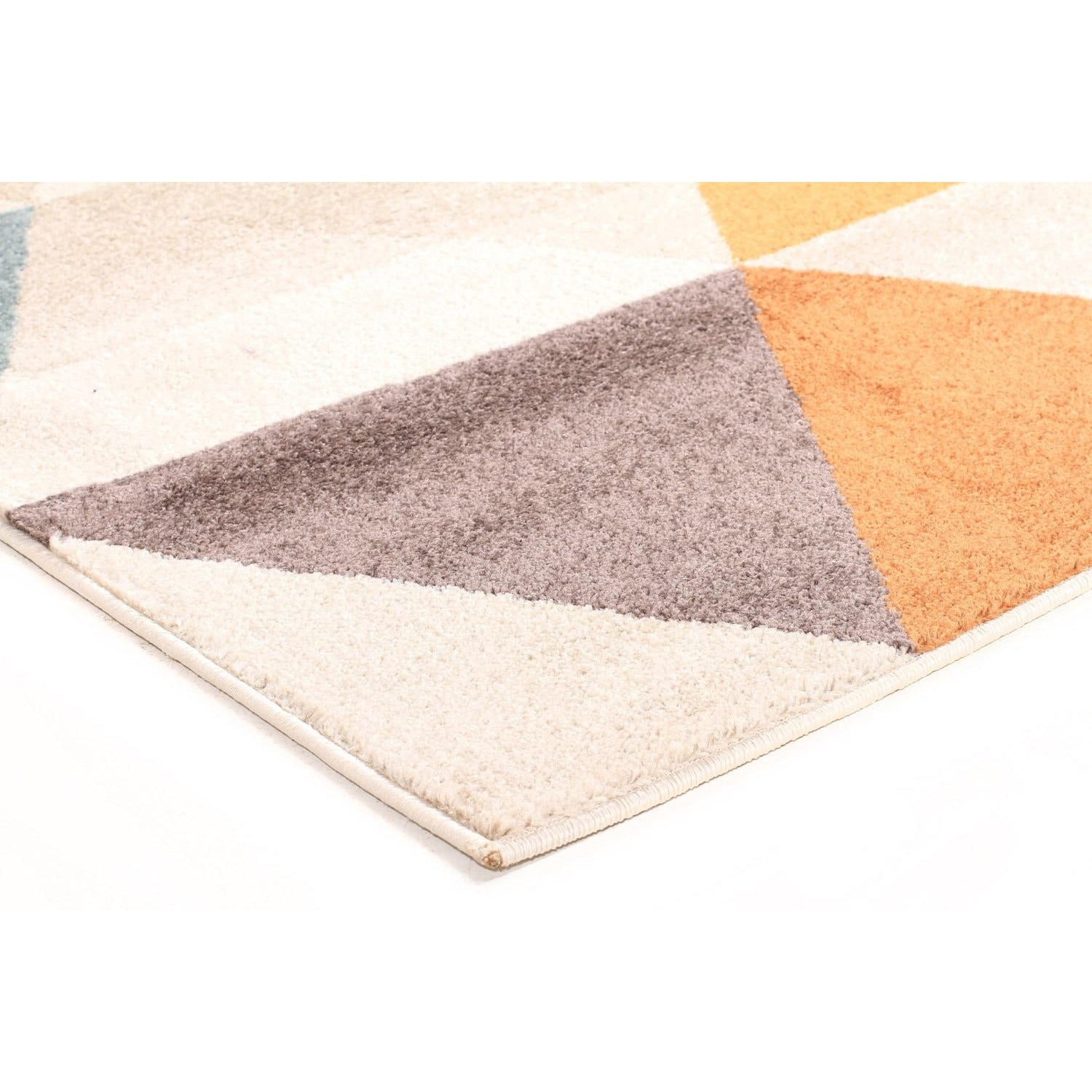Lima Multi Coloured Triangle Geometric Patterned Modern Runner Rug ...