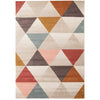 Lima Multi Coloured Triangle Geometric Patterned Modern Rug - Rugs Of Beauty