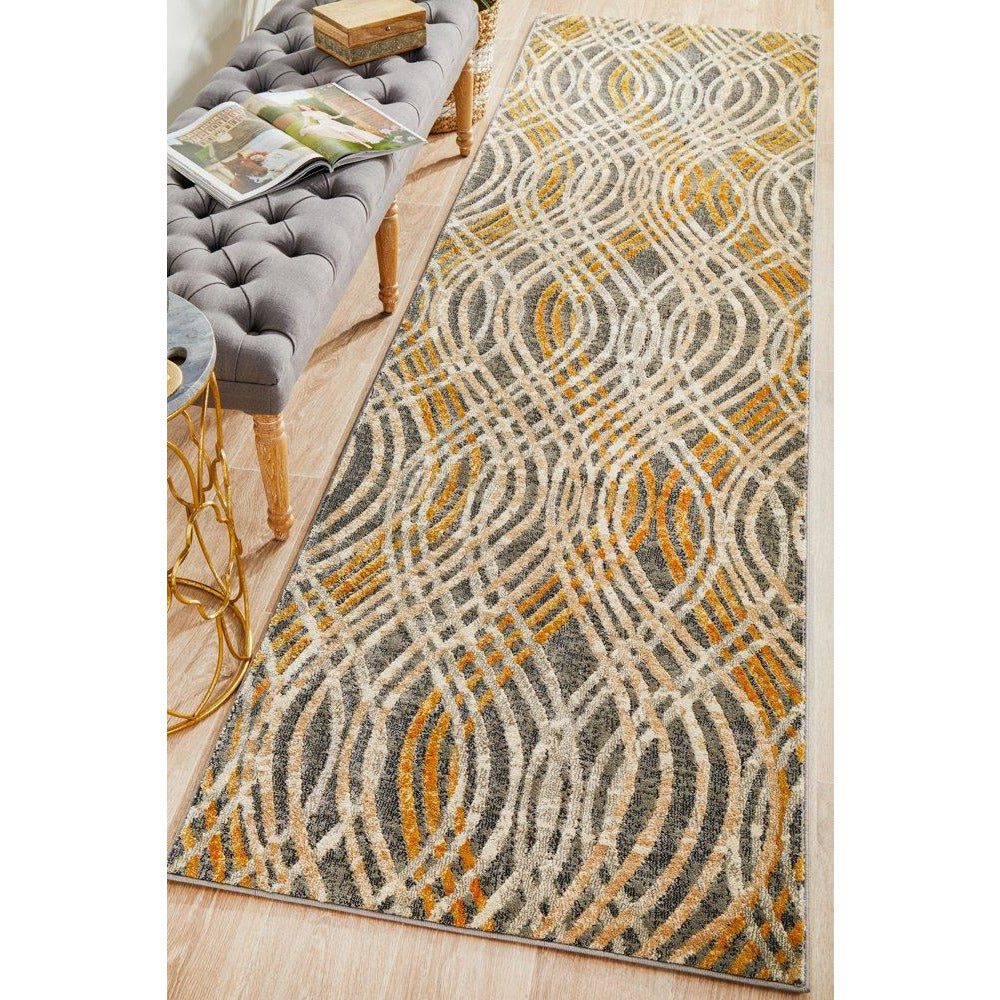 Potenza 492 Charcoal Multi Colour Modern Runner Rug - Rugs Of Beauty - 2