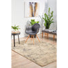 Potenza 494 Charcoal Beige Multi Colour Leaf Patterned Modern Rug - Rugs Of Beauty - 3