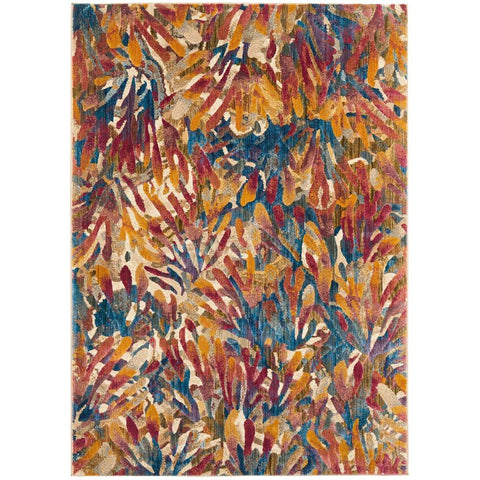 Potenza 495 Tropical Multi Colour Patterned Modern Rug - Rugs Of Beauty - 1