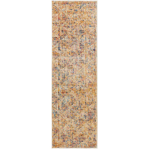 Potenza 499 Multi Colour Geometric Patterned Modern Runner Rug - Rugs Of Beauty - 1