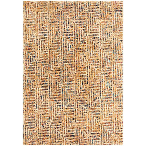 Potenza 499 Multi Colour Geometric Patterned Modern Rug - Rugs Of Beauty - 1