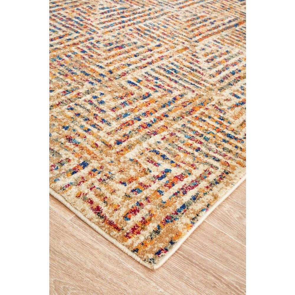 Potenza 499 Multi Colour Geometric Patterned Modern Rug - Rugs Of Beauty - 7