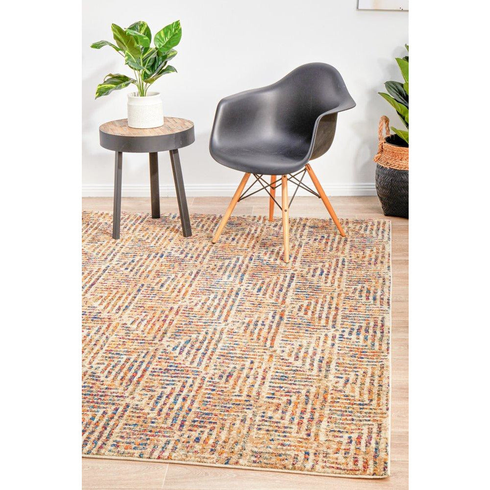 Potenza 499 Multi Colour Geometric Patterned Modern Rug - Rugs Of Beauty - 2
