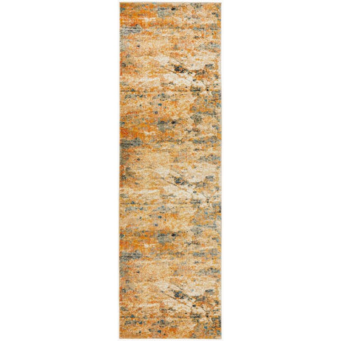 Potenza 500 Rust Multi Colour Abstract Patterned Modern Runner Rug - Rugs Of Beauty - 1
