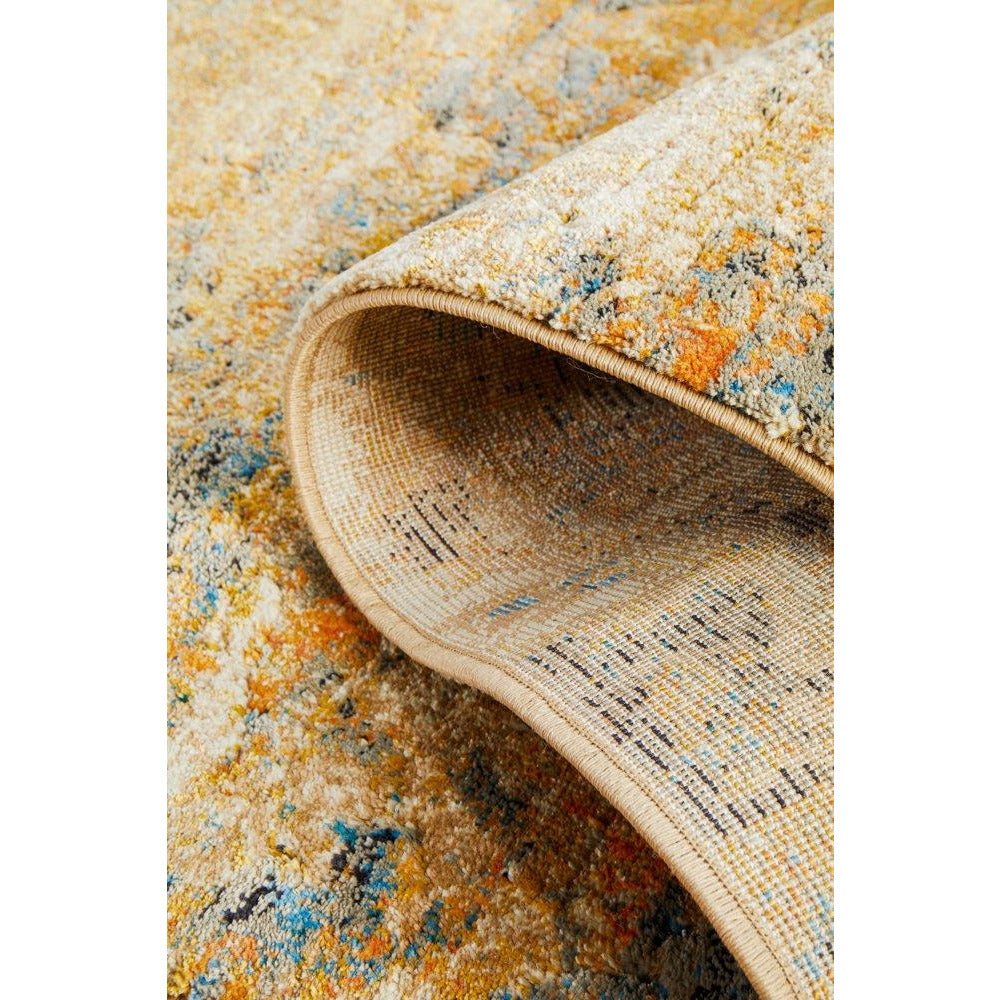 Potenza 500 Rust Multi Colour Abstract Patterned Modern Runner Rug - Rugs Of Beauty - 9