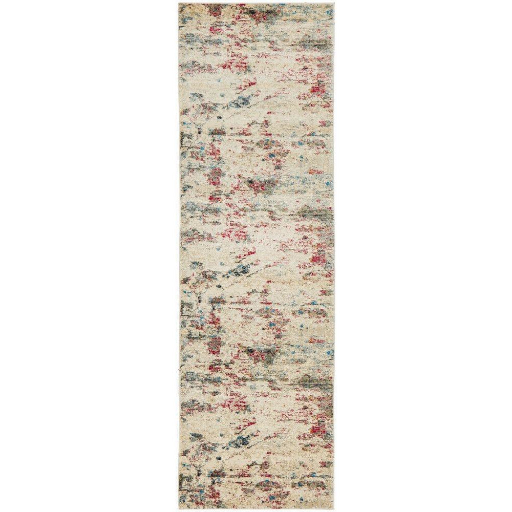 Potenza 501 Stone Rose Blue Multi Colour Abstract Patterned Modern Rug - Rugs Of Beauty - 10