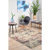 Potenza 501 Stone Rose Blue Multi Colour Abstract Patterned Modern Rug - Rugs Of Beauty - 3