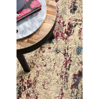 Potenza 501 Stone Rose Blue Multi Colour Abstract Patterned Modern Rug - Rugs Of Beauty - 5