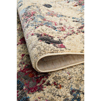 Potenza 501 Stone Rose Blue Multi Colour Abstract Patterned Modern Rug - Rugs Of Beauty - 9