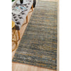 Potenza 502 Grey Blue Gold Multi Colour Abstract Patterned Modern Runner Rug - Rugs Of Beauty - 2