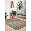 Potenza 502 Grey Blue Gold Multi Colour Abstract Patterned Modern Rug - Rugs Of Beauty - 3