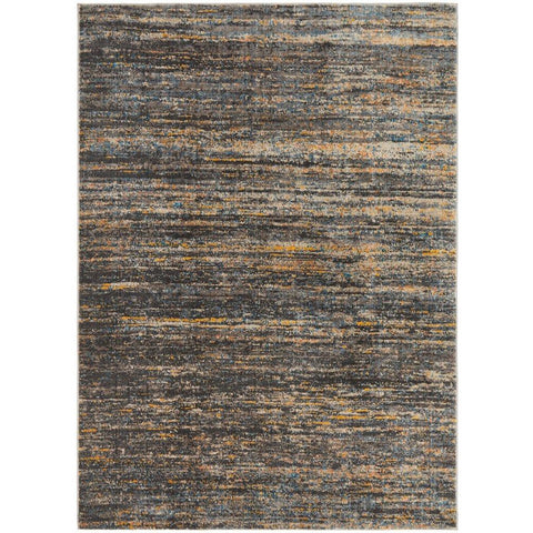 Potenza 502 Grey Blue Gold Multi Colour Abstract Patterned Modern Rug - Rugs Of Beauty - 1