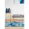 Potenza 503 Blue Waves Multi Colour Abstract Patterned Modern Runner Rug - Rugs Of Beauty - 4