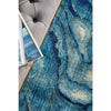 Potenza 503 Blue Waves Multi Colour Abstract Patterned Modern Runner Rug - Rugs Of Beauty - 5