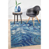 Potenza 503 Blue Waves Multi Colour Abstract Patterned Modern Rug - Rugs Of Beauty - 4