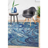 Potenza 503 Blue Waves Multi Colour Abstract Patterned Modern Rug - Rugs Of Beauty - 2
