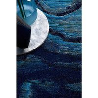 Potenza 503 Blue Waves Multi Colour Abstract Patterned Modern Rug - Rugs Of Beauty - 5